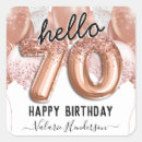 Search for 70th birthday party stickers Glitter