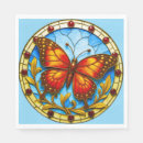 Search for stained glass napkins Butterfly