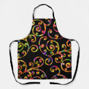 Search for colourful swirls aprons Purple