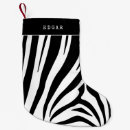 Search for black and white christmas stockings Animal