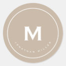 Search for beige monogram stickers White