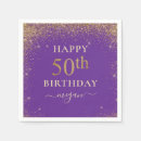 Search for 50th purple napkins Glitter