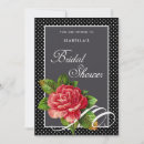 Search for red black white bridal shower invitations Rose