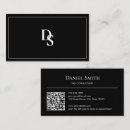 Search for black and white business cards Attorney