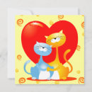 Search for feline lover square invitations Cartoon