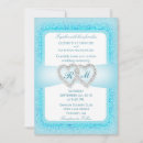 Search for two hearts wedding invitations Blue
