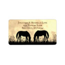 Search for horse silhouette return address labels Equestrian