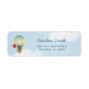Search for cute teddy bear return address labels Hot air balloon
