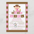 Search for farm baby girl shower invitations Cow