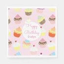 Search for pink cupcake napkins Girl