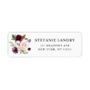 Search for red floral return address labels Autumn