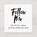 Search for follow me on instagram business cards Black and white