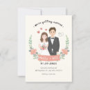 Search for cute cartoon couple wedding invitations Unique