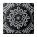 Search for black and white floral pattern tiles Mandala
