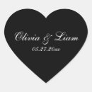 Search for black heart wedding stickers Names