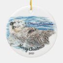 Search for otter christmas tree decorations Watercolor