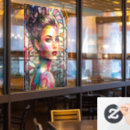 Search for stained glass window decals Vibrant colours