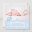 Search for elephant birth announcement cards Blue