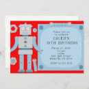 Search for robot party invitations Boys
