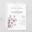 Search for purple floral bridal shower invitations Lavender