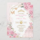Search for pink and gold quince invitations Mis quince anos