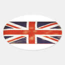 Search for oval vintage stickers Union jack