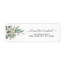 Search for magnolia flower return address labels Elegant