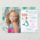 Search for mermaid under the sea birthday invitations For her