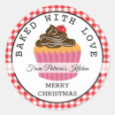 Search for christmas cupcake stickers Baked with love