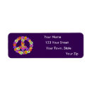 Search for peace sign return address labels Yellow
