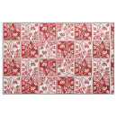 Search for red and white floral fabric Vintage