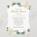 Search for white floral bridal shower invitations Gold