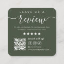 Search for dark green business cards Qr code