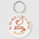 Search for love coffee key rings Cafe
