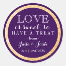 Search for plum and gold wedding stickers Purple