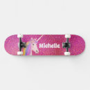 Search for cute unicorn skateboards Glitter