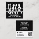Search for home repair business cards Black and white