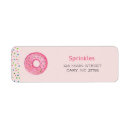 Search for sprinkles return address labels Doughnut