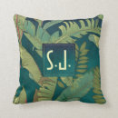 Search for teal leaves cushions Watercolor