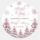Search for pink snowflake baby shower stickers Baby its cold outside