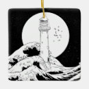 Search for moon christmas tree decorations Black and white