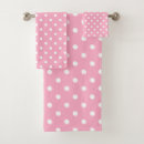 Search for pink white polka dot bath towels Dots