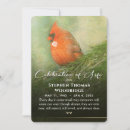 Search for bird memorial invitations Cardinal