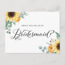 Search for sunflower bridesmaid cards Watercolor
