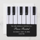 Search for piano keys invitations Black