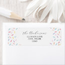 Search for rainbow sprinkles return address labels Birthday