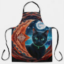 Search for mysticism aprons Black cat