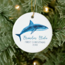 Search for shark christmas tree decorations Blue