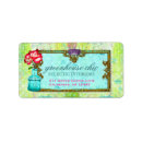 Search for teal heart return address labels Vintage