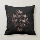 Search for inspirational cushions Believe